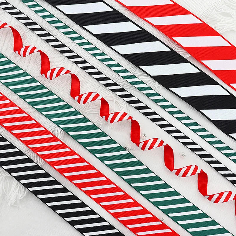 Description Picture 4 of item10 Yards Red Astros Ribbon Diagonal Striped Threaded Webbing White Garland Wrapping Wreaths Bows Wedding Gift Box Bag Christmas