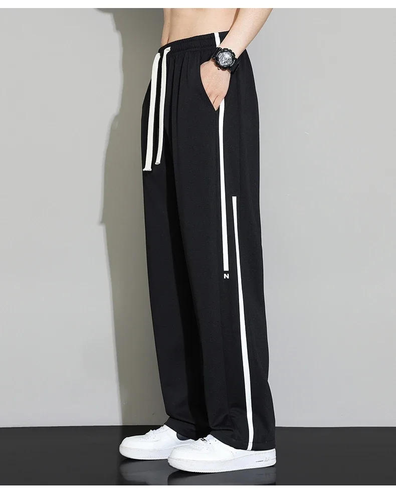 Description Picture 3 of itemSummer New Sweatpants Men Joggers Wide Leg Pants Neutral Breathable Loose Outdoor Quick Drying Fabric Fashion Casual Trousers