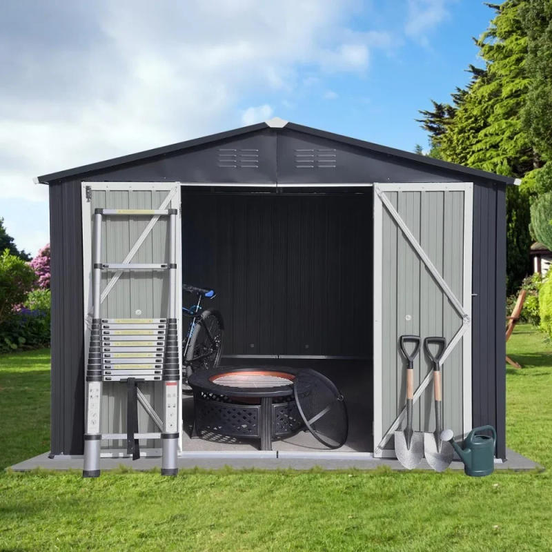 Description Picture 3 of item10 FT X 8 FT Outdoor Sheds & Outdoor Storage Clearance, Metal Anti-Corrosion Utility Tool House, Waterproof Storage Garden Shed