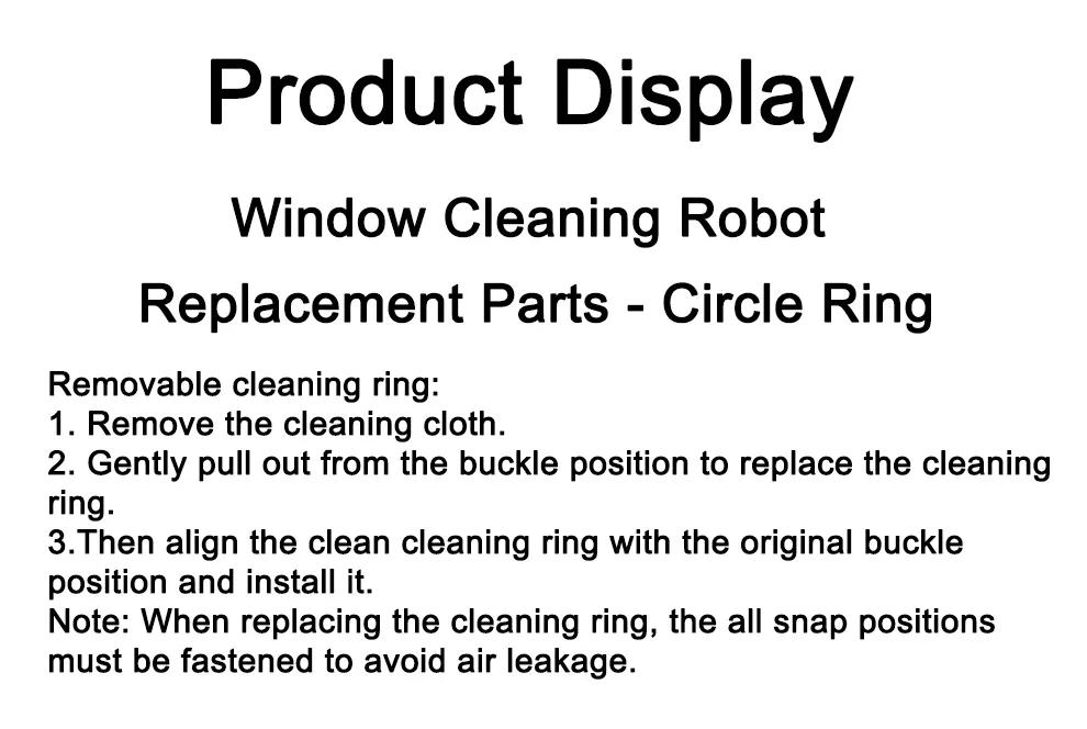 Description Picture 3 of itemOriginal New Clean Ring For Purerobo W-R3S W-R1 Window Cleaning Robot , Glass Cleaning Robot Replacement Parts Blue Round Ring