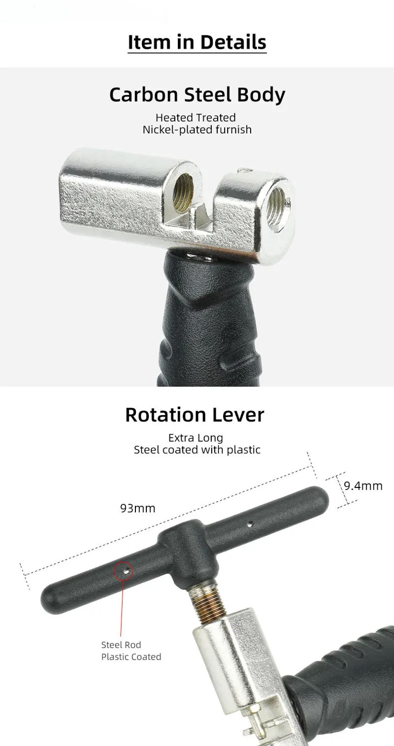 Description Picture 6 of itemDeemount Bicycle Chain Cutter Tool Big Hand Use 6s 7s 8s 9s 10s 11s 12s Chain Splitter Install Remove Repair Tool