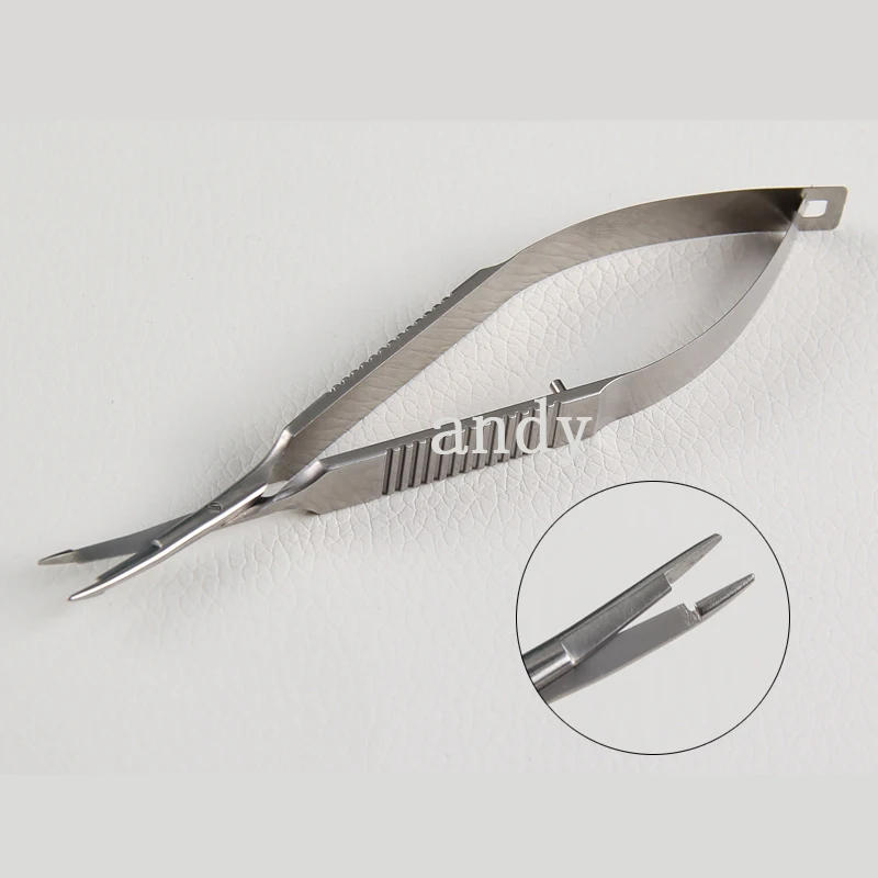 Description Picture 6 of item12.5cm Plat Handle Needle Holder With Scissors Ophthalmic Instrument Surgery Device