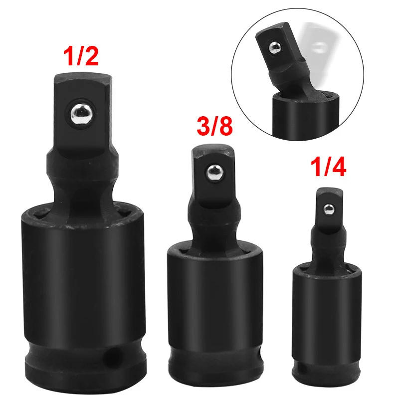 Description Picture 2 of item360 Degree Swivel Knuckle Joint Air Impact Wobble Retractable Universal Socket Adapter Hand Tool Wrench Accessories 1/2 3/8 1/4