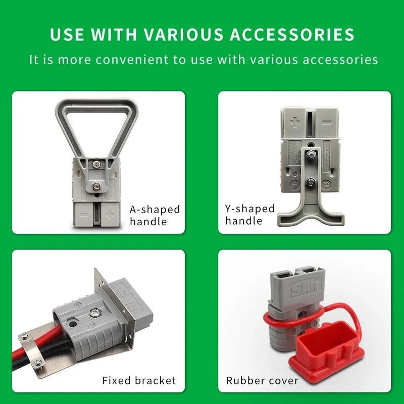 Description Picture 5 of item2PCS For Anderson 50A 120A 175A 350A 600V Plug Cable Terminal Battery Power Connector Kit Quick Plug Battery Charging Connector