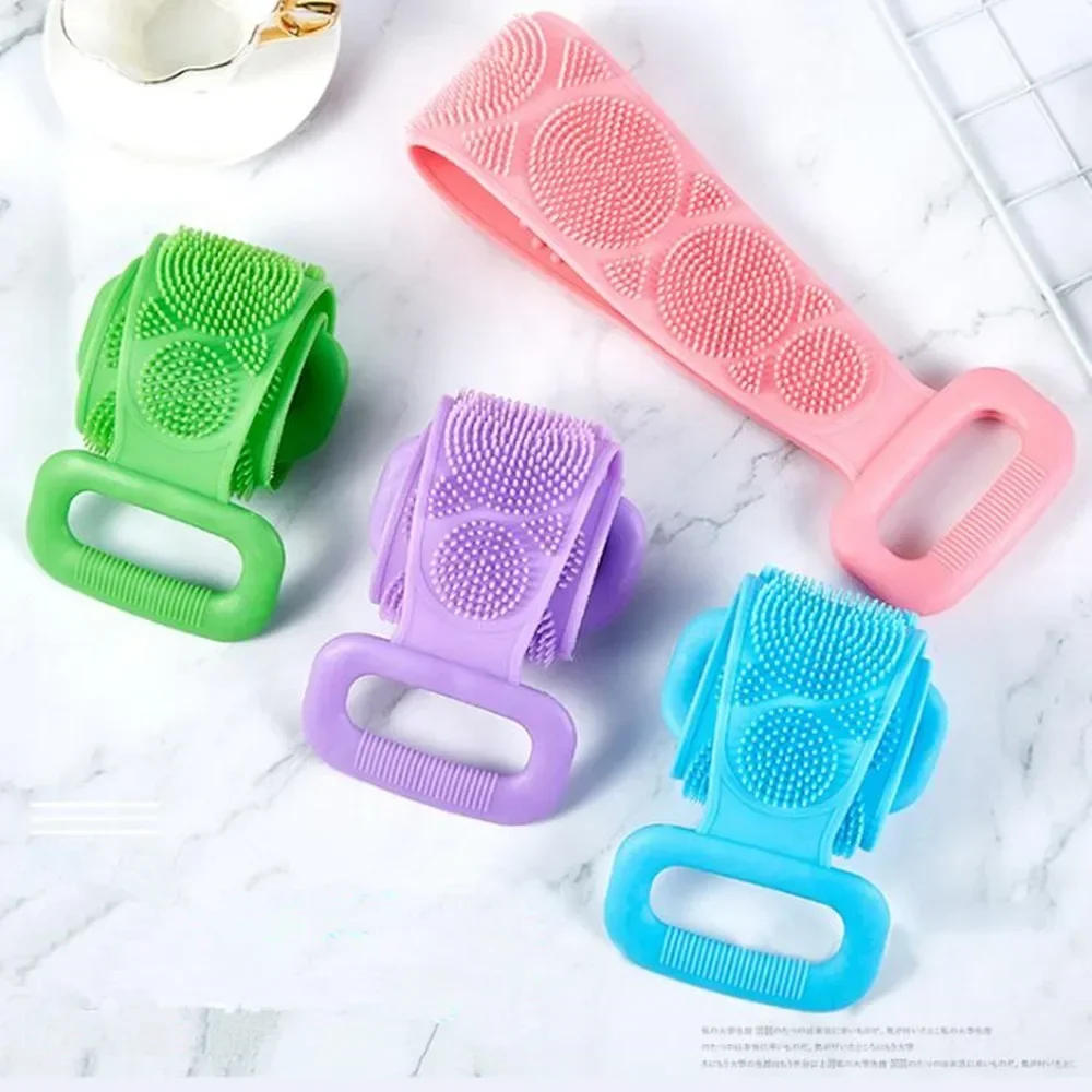 Description Picture 4 of itemSilicone Body Scrubber Back Massage Exfoliating Sponge Bathroom Bath Brush Scrub Shower Brush Body Wash Scrub Removal Bath Spong