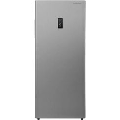 4 cu ft Upright Convertible Fridge/Freezer-Frost Free-Removable Glass Shelves-LED Interior Light, Stainless