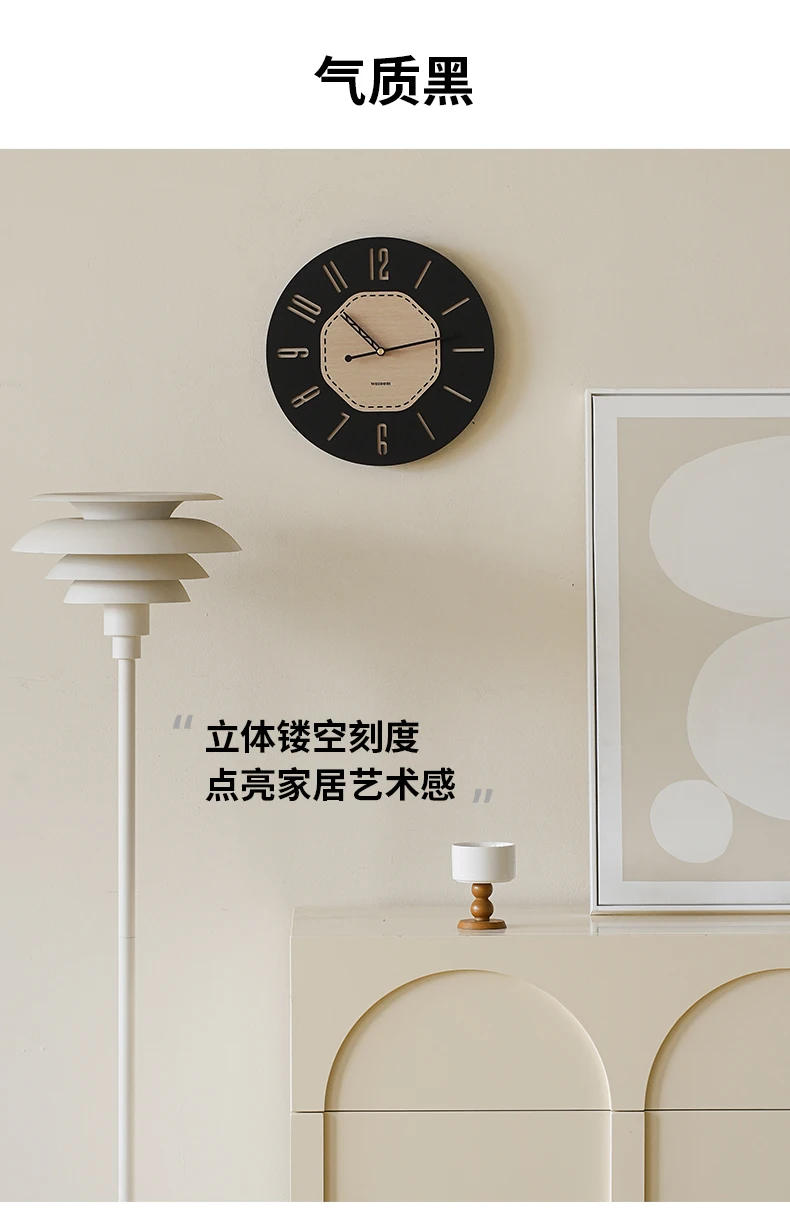 Description Picture 4 of itemAccessories Vintage Digital Wall Clock Battery Operated Wood Aesthetic Interior Design Art Design Minimalist Duvar Saati Clock