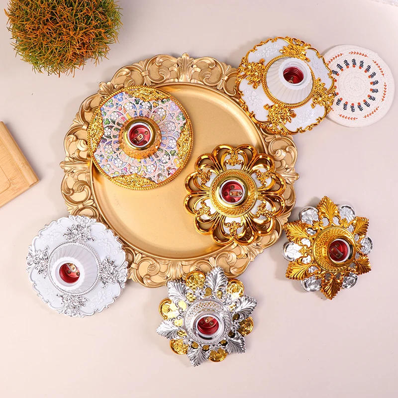 Description Picture 3 of item1Pc E27 Colored Pendant Lamp Holders Round Screw Fixed Base Socket Lamp Bulb Fixing Base Stand Light Bulb Holder