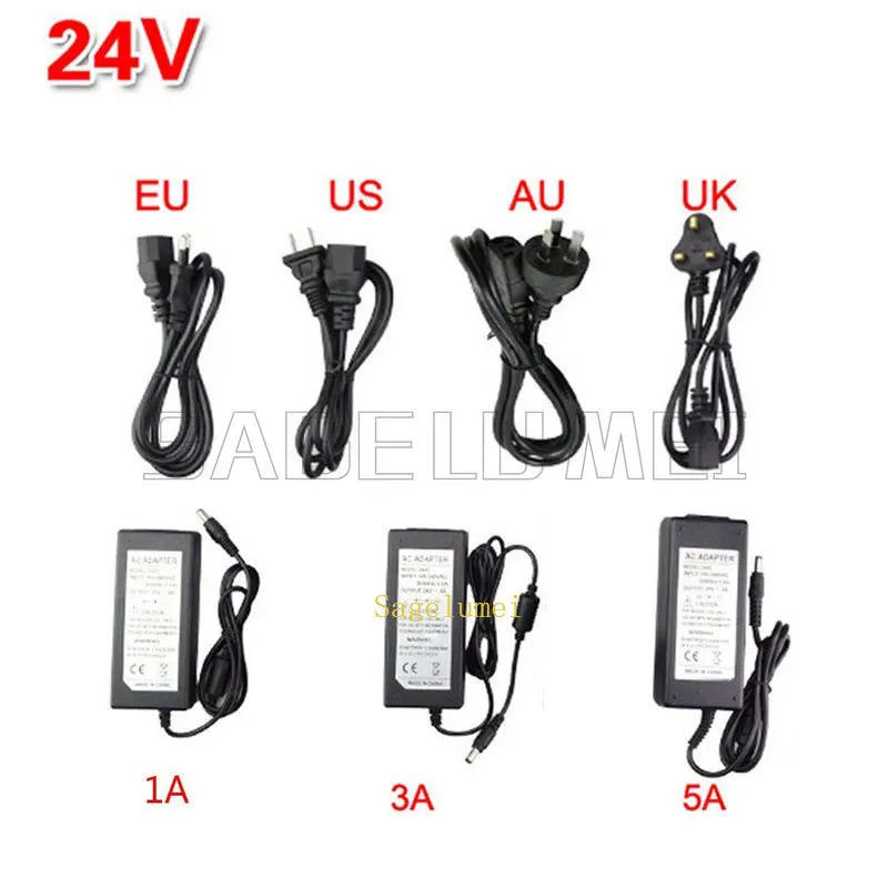 Description Picture 5 of itemNew DC 5V 12V 24V LED Power Supply Adapter 2A / 3A / 5A / 6A / 8A / 10A  US/EU/AU/UK Plug Light Transformer for LED Strip Driver