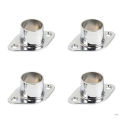 4pcs Curtain Polebrackets Closet Rail Support Bracket Rod Socket Flange Set Wardrobe Rod End Supports for Closet Shower