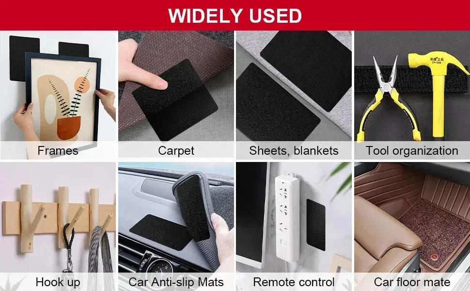 Description Picture 3 of itemDouble Sided Hook and Loop Adhesive Cratch Round Adhesive Scratch Fixed Stickers Car Fastener Self-adhesive Attaches Strap Tapes