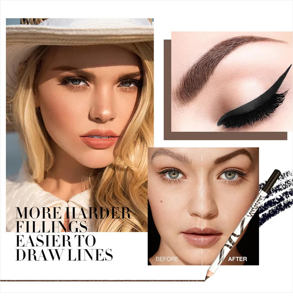 Description Picture 6 of item1pcs Eyebrow Pencil Waterproof Art Tint Makeup Eye Brow Pen Enhancers Long Lasting 5 Colors Eyebrow Pen Women Beauty Cosmetic