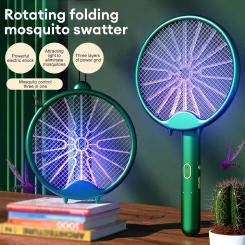 Mosquito Killer 3000V Electric Mosquito Racket Lamp USB Rechargeable Foldable Mosquito Repellent Lamp Swatter Fly Swatter