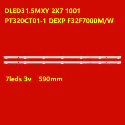 2PCS LED Backlight strip 7 Lamp for PT320CT01-1 DEXP F32F7000M/W DLED31.5MXY 2X7 1001