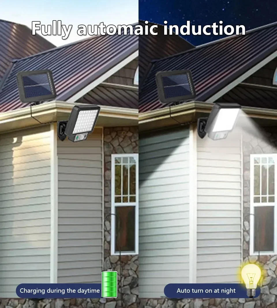 Description Picture 4 of itemSplit Solar Wall Lamp 3 Mode With Remote Control LED Solar Light Outdoor Waterproof Garden Street Lighting Garage Wall Light