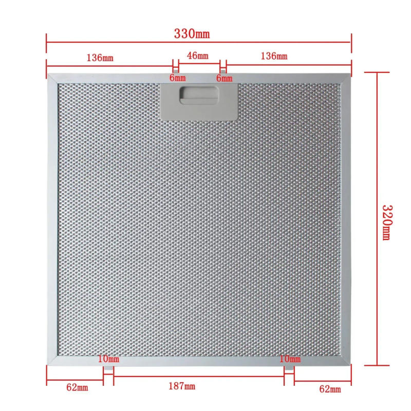 Description Picture 2 of item00362381 Range Hood Filter 330x320mm Cooker Hood Grease Filter Kitchen Extractor Aluminium 33 x 32 CM Bosch Siemens NEFF 33x32