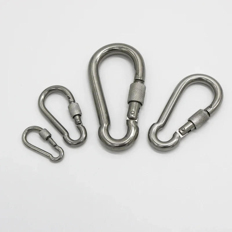 Description Picture 4 of itemM6/M8/M10 304 Stainless Steel Multifunctional Spring Snap Carabiner Quick Link Lock Ring Hook