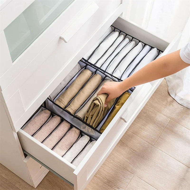 Description Picture 5 of itemJeans storage boxes Closet Organizer Foldable Underwear Organizers Pants Storage Dividers Drawer Organizer Wardrobe organizer