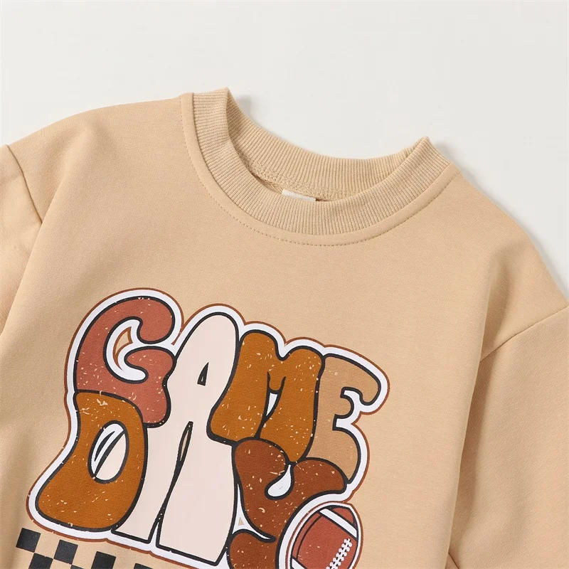 Description Picture 4 of itemBaby Sweatshirt Romper Long Sleeve Round Neck Letter Print Bodysuit Infant Warm Clothes