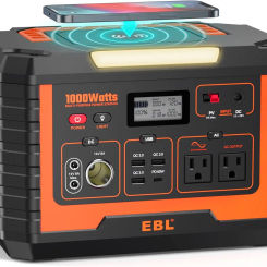 Portable Power Station Voyager 1000 110V 1000W Solar Generator 999Wh 270000mAh High Lithium Battery for Outdoor Home Emergency