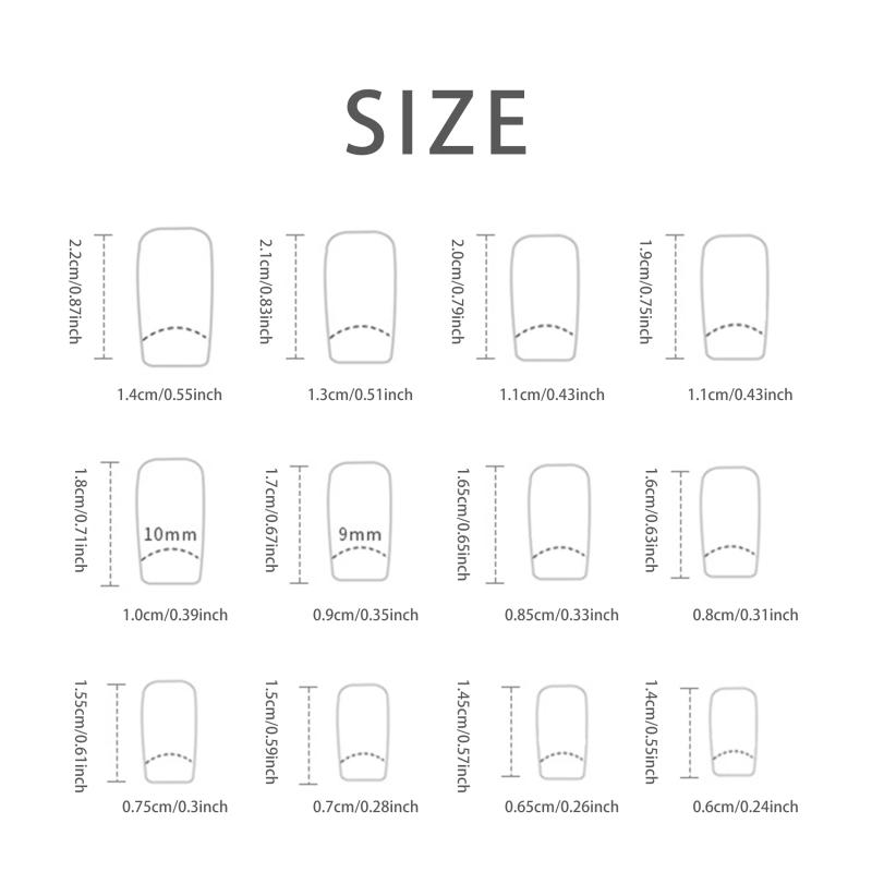 Description Picture 3 of item24 PCs Short French Simple Flower Nails with 1 Jelly Gel and 1 Nail File