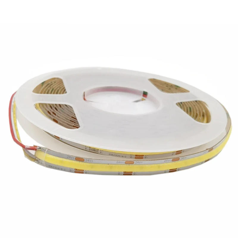 Description Picture 4 of itemCOB CCT LED Strip Lights 608 LEDs/m High Density Flexible Dimmable FOB Led Tape 2700K to 6500K Changeable Lighting DC12V 24V