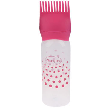 Hair Dye Bottle Shampoo Hair Coloring Dyestuff Applicator Bottle with Comb Teeth