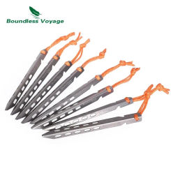 Boundelss Voyage Titanium Tent Pegs Ultralight Tent Stakes Tent Pins Outdoor Tent Accessories Heavy Duty Tent Nails