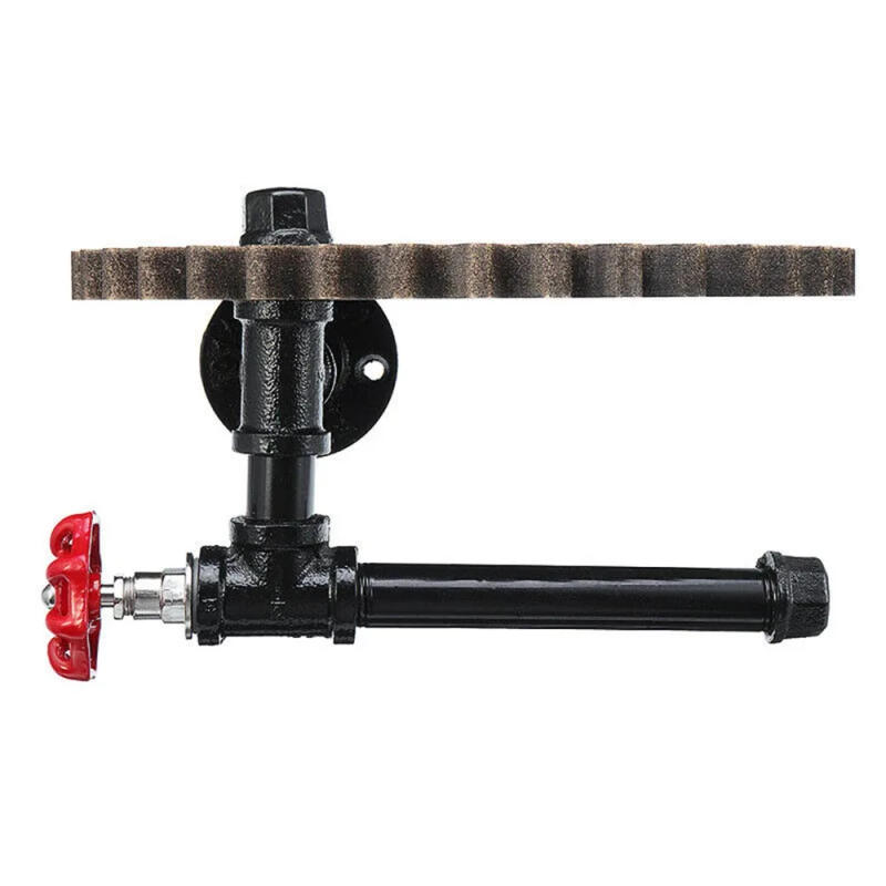 Description Picture 5 of itemPractical Wall Shelf Office Towel bar Unique design Brown Coffee Industrial Pipe Bracket Retro Roller Semi-circle