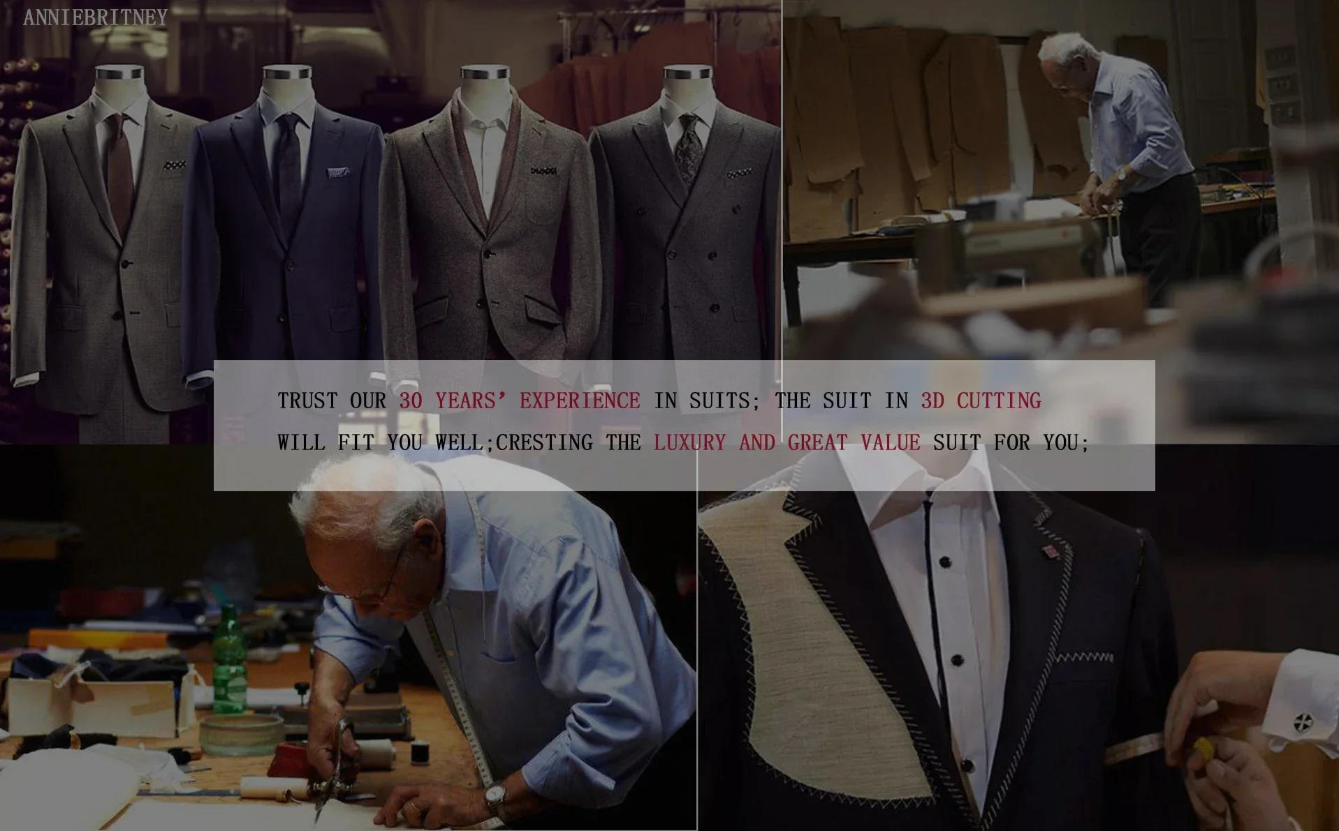 Description Picture 3 of itemElegant Grey Formal Business Men Suits High Quality Slim Fit Fashion Blazer Hombre Groom Tuxedo Custom 3 Piece Set Costume Homme