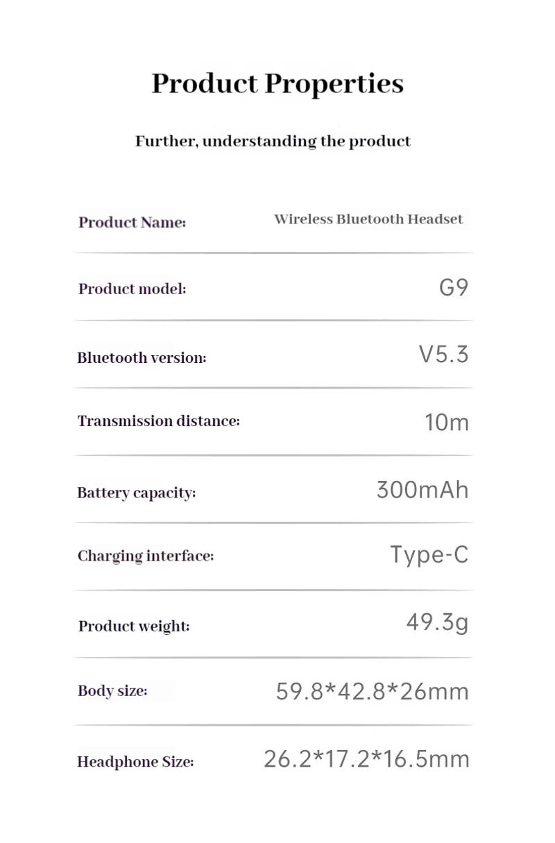 Description Picture 3 of itemSliding Bluetooth Earphones High-Definition Display Touch Screen Noise Reduction Ultra Long Battery Life True Wireless Earphones