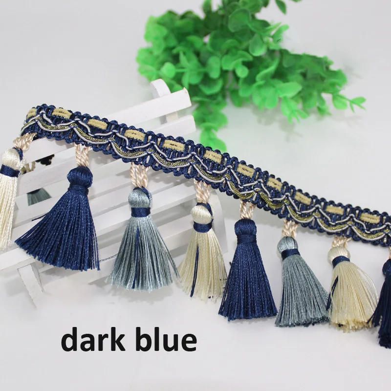 Description Picture 6 of item1 Meter Luxury Curtain Tassel Fringe 7CM Pendent Decorative Curtain Trimmings Fringe DIY Home Accessories Lace Trim