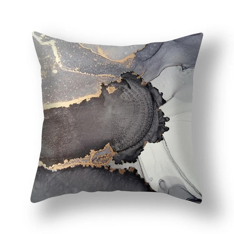 Description Picture 6 of itemNew minimalist marble patterned polyester cushion cover for home living room sofa bedroom decoration throw pillow pillowcase