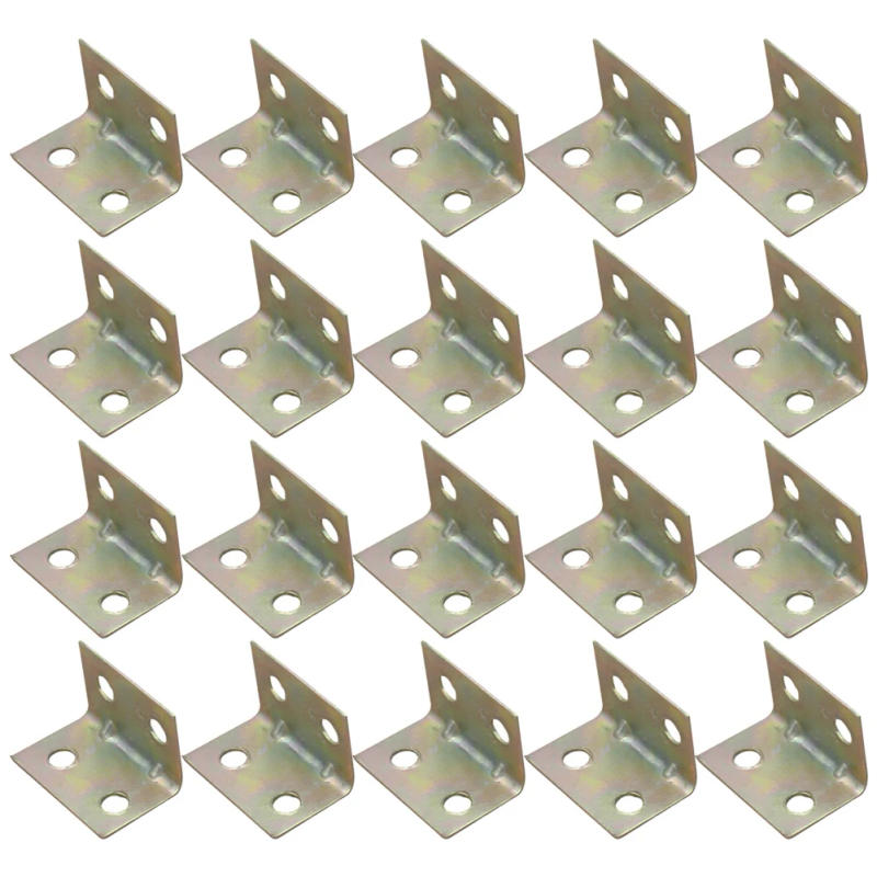 Description Picture 4 of itemCorner Brace Joint Angle Bracket Reuseable Table Fastener 4 Holes 90 Degree Furniture Corner Cover Home Table Box