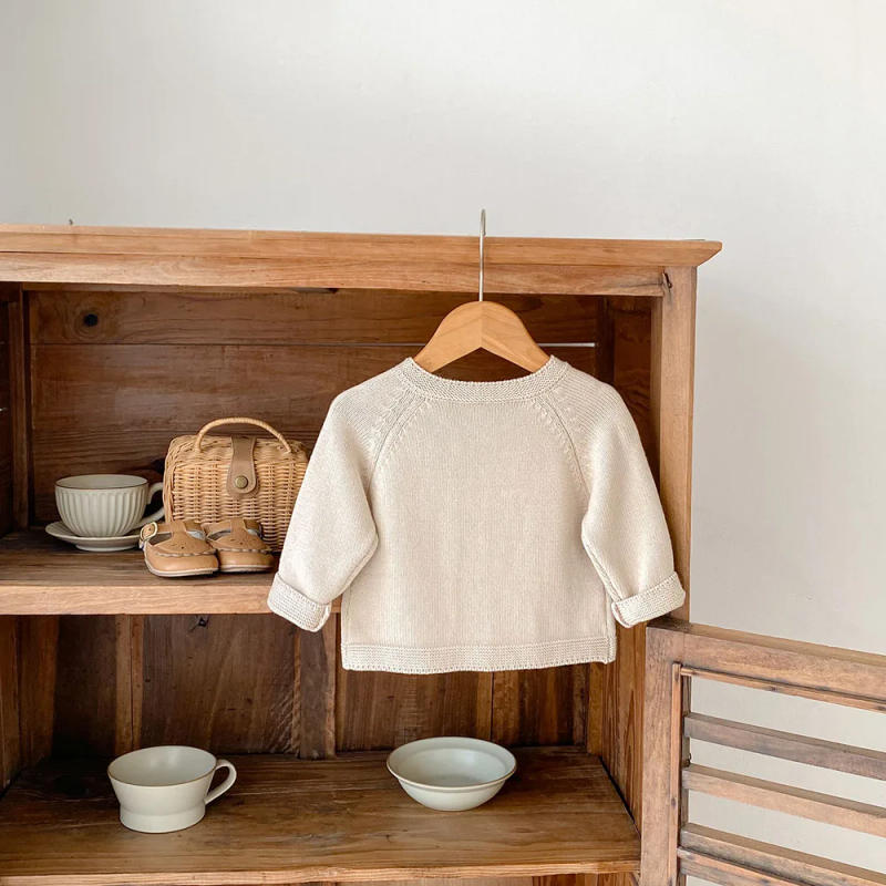 Description Picture 5 of itemNew 2024 Autumn Baby Sweaters 0-3Y Cute Mushroom Embroidery Girls Knitted Cardigans Coat Single Breast O-Neck Infant Sweater Top