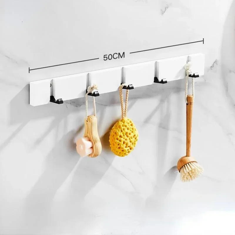 Description Picture 3 of itemLuxury Creative Wooden Invisible Door Row Hook Foldable Clothes Bag Key Hanging Hook Living Room Coat Rack Hallway Hangers
