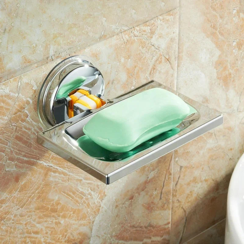 Description Picture 5 of itemSuction Cup-type Soap Stand Dish Tray Holder Storage Soap Box Plate Box Container for Bath Shower Plate Bathroom Storage Plate