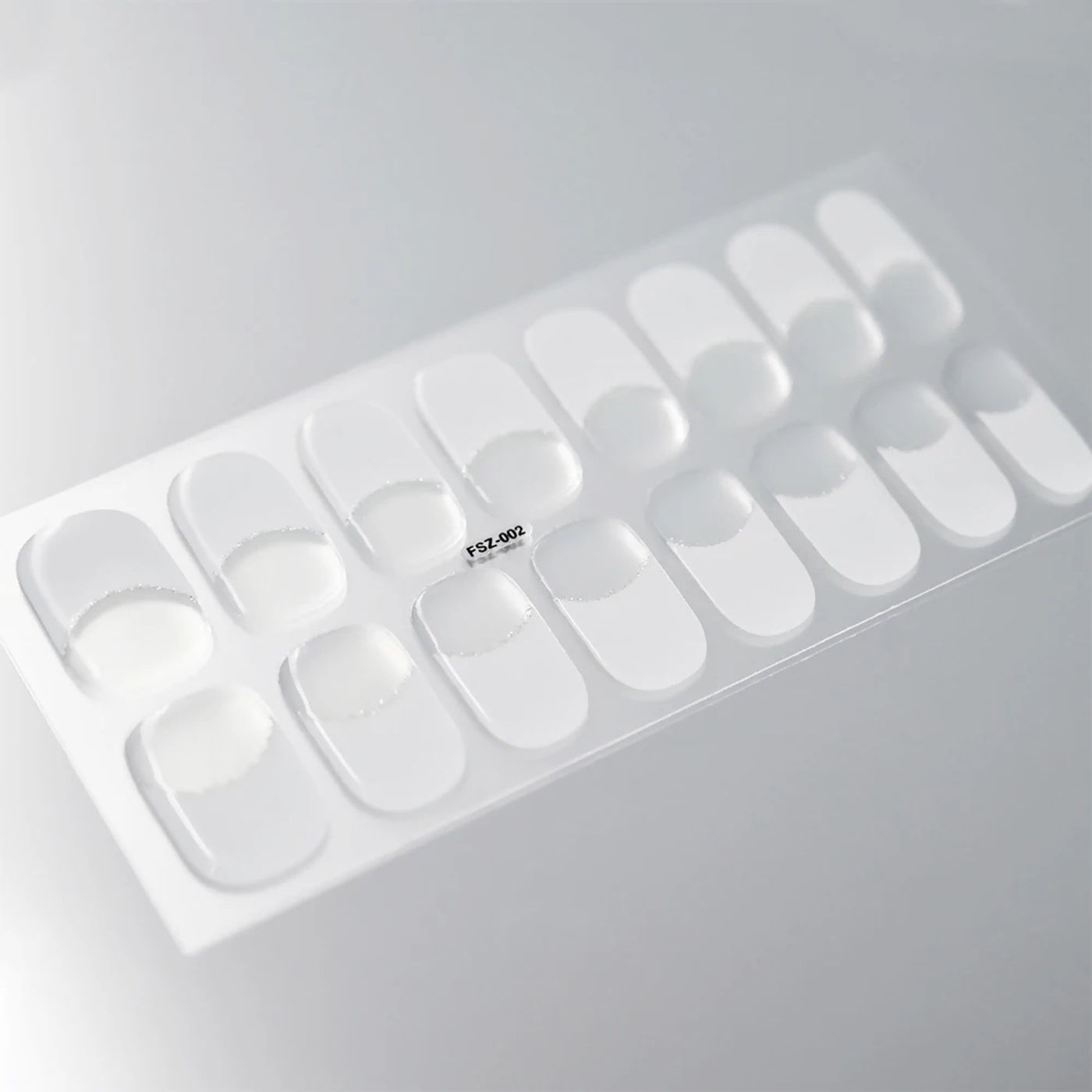 Description Picture 3 of item16TIPS French Nail Tips UV Semi Cured Nail Art Strips Red Adhesive Full Wrap Gel Waterproof Nail Wrap Super Easy Decal Tips