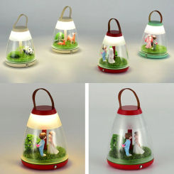 Rechargeable Night Lamp with Remote RGB and White Color Changing Portable Table Bedside Light for Wedding Decoration