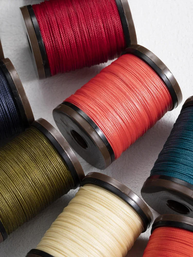 Description Picture 3 of item0.4/0.5/0.6mm DIY Hand Sewing Wax Handmade Round Wax Thread for Leather Craft Thread Multi-strand Woven String for Handicrafts