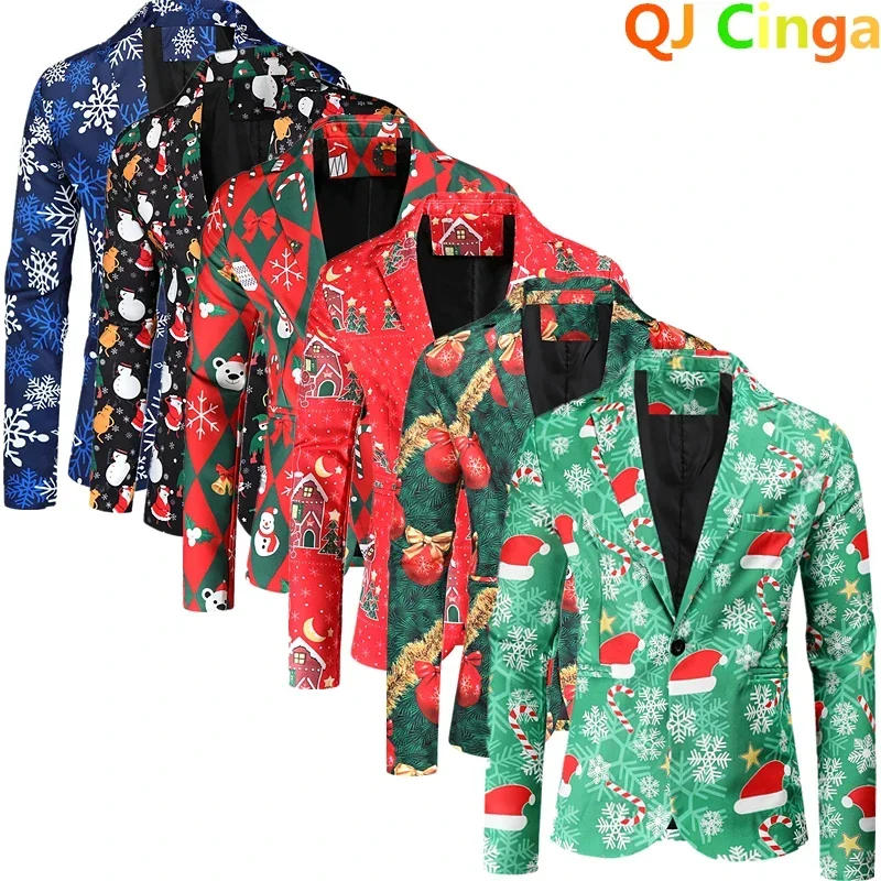 Description Picture 3 of itemNew Men's Fashion Suit Party Coat Casual Slim Fit Blazer Buttons 3D Floral Print Painting Blazers Jacket Men S-4XL
