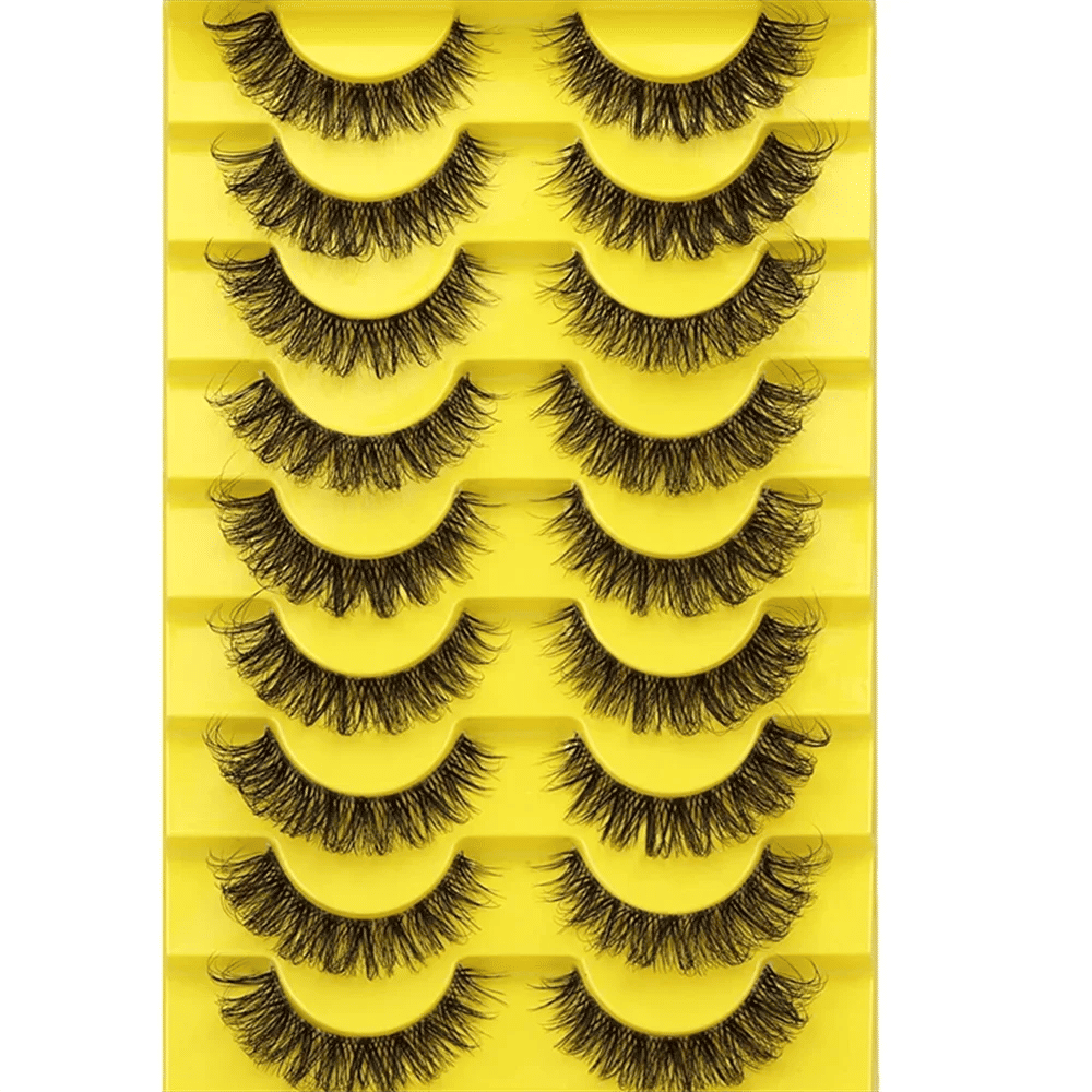 Description Picture 3 of item10 Pairs Faux Mink Eyelashes False Eyelashes Fluffy Lashes Dramatic Volume Lashes Natural Long Eyelashes Makeup