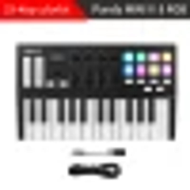 Description Picture 6 of itemHot M-VAVE 25-Key MIDI Controller Keyboard Mini Portable USB Keyboard Piano MIDI Keyboard Controller 8 RGB Backlit Pads 8 Knobs