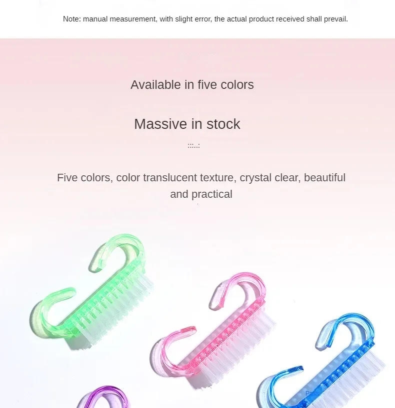 Description Picture 6 of item50Pcs/Lot Cleaning Nail Brush Tools Colorful Plastic Dust Cleaner Brushes Nail Art Manicure Pedicure Powder Soft Remover