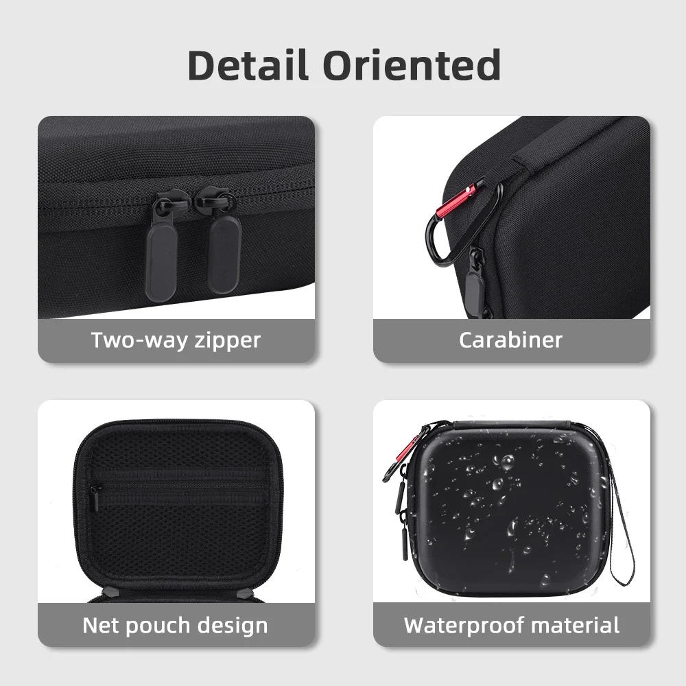 Description Picture 6 of itemFlymile Carrying Case For Insta360 GO 3/GO 3S PU/Nylon Shell Storage Bag Body Protective Sports Camera Accessory With Carabiner