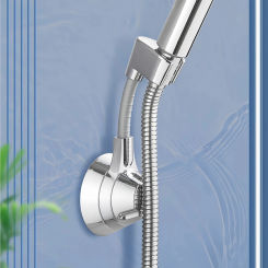 No Drill Shower Holder: Suction Stick & Lock! Adjusts 120° Up/Down