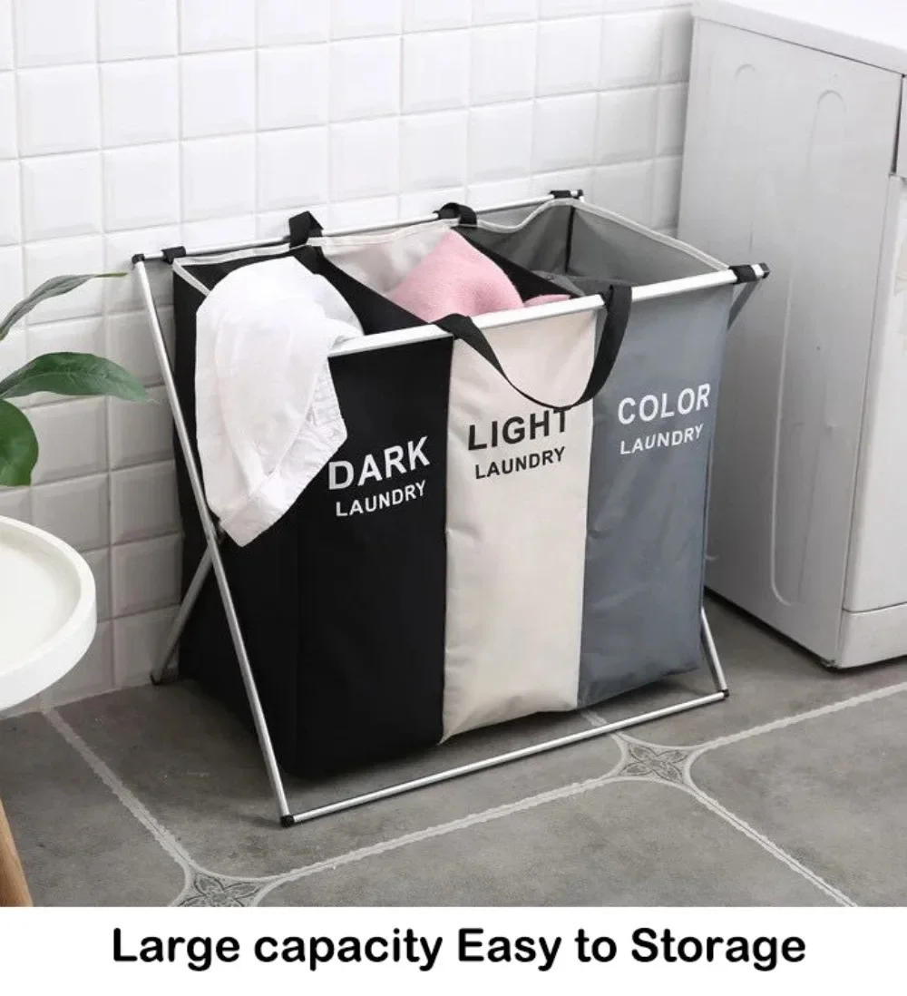Description Picture 3 of itemDirty Laundry Basket Home Large Capacity Foldable Dirty Clothes Laundry Hamper Storage Bag Bathroom Waterproof Storage Basket
