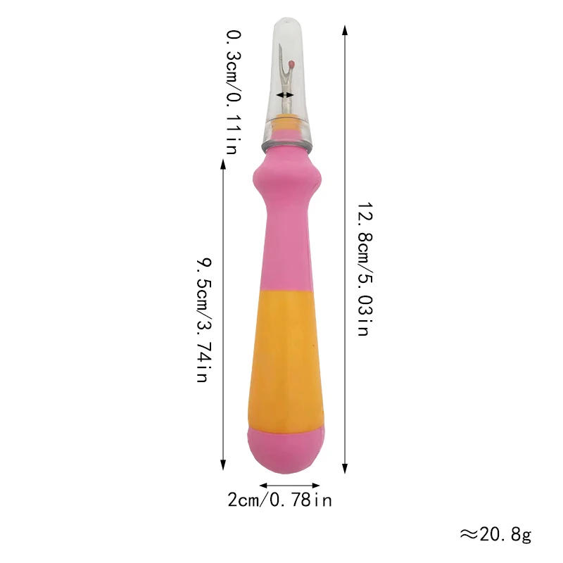 Description Picture 3 of itemPlastic Handle Sharp Craft Thread Cutter Seam Ripper Safety Handle Stitch Unpicker Hand Tools Needles Arts Sewing Accessories