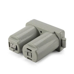 Accessories Parts Double Compartments Plastic Double Battery Case(Dark Gray)