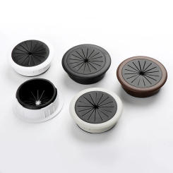 50/60MM Desk Cord Grommet Wire Hole Cover Line Outlet Port Threading Box Cover Cable Passing Box Office Table Cable Organizer